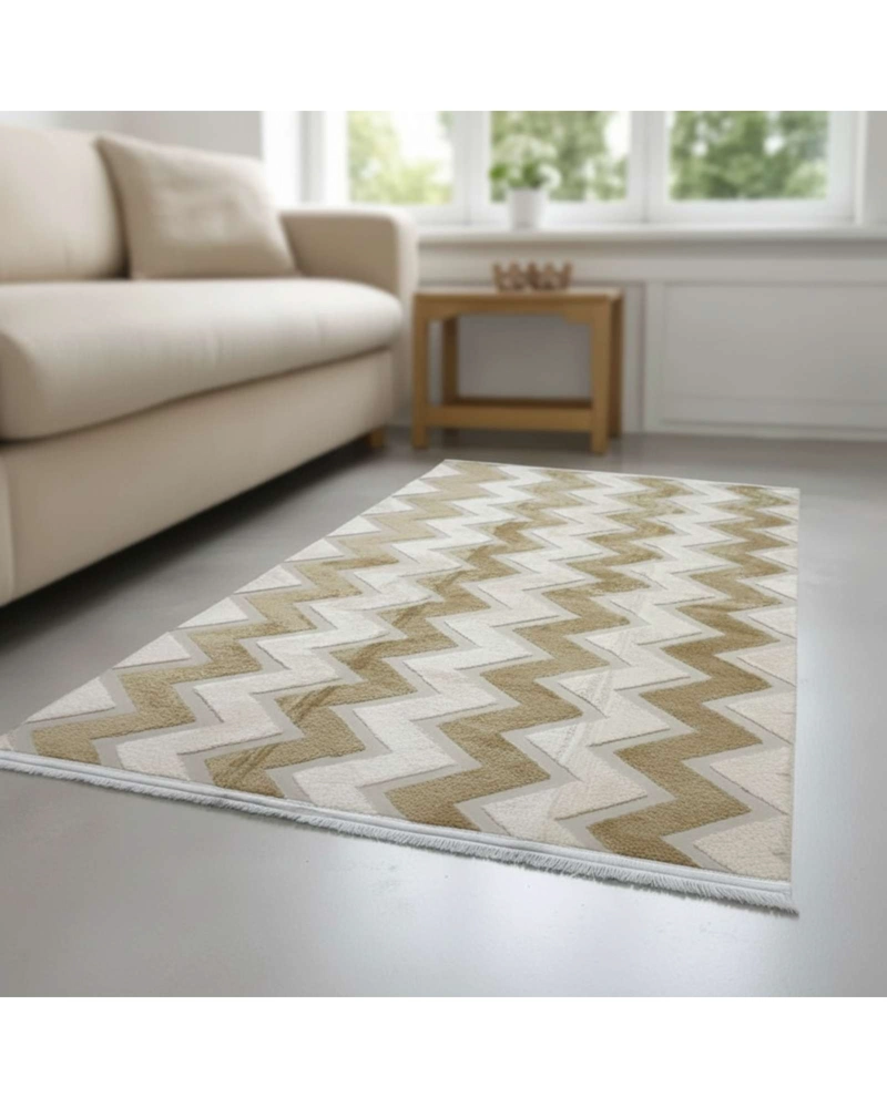 ALFOMBRA JACQUARD ANTIDESLIZANTE CON RELIEVE 150X200 CM - 1