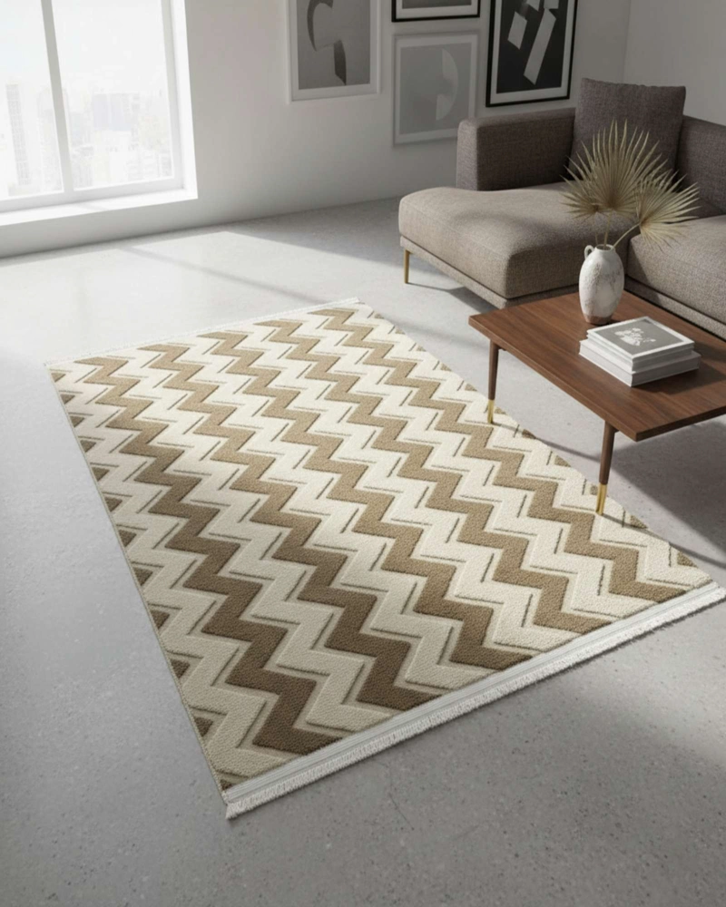 ALFOMBRA JACQUARD ANTIDESLIZANTE CON RELIEVE 200X240 CM - 3