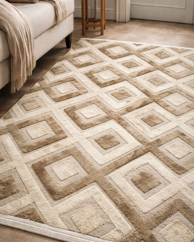 ALFOMBRA JACQUARD ANTIDESLIZANTE CON RELIEVE 150X200 CM - 3