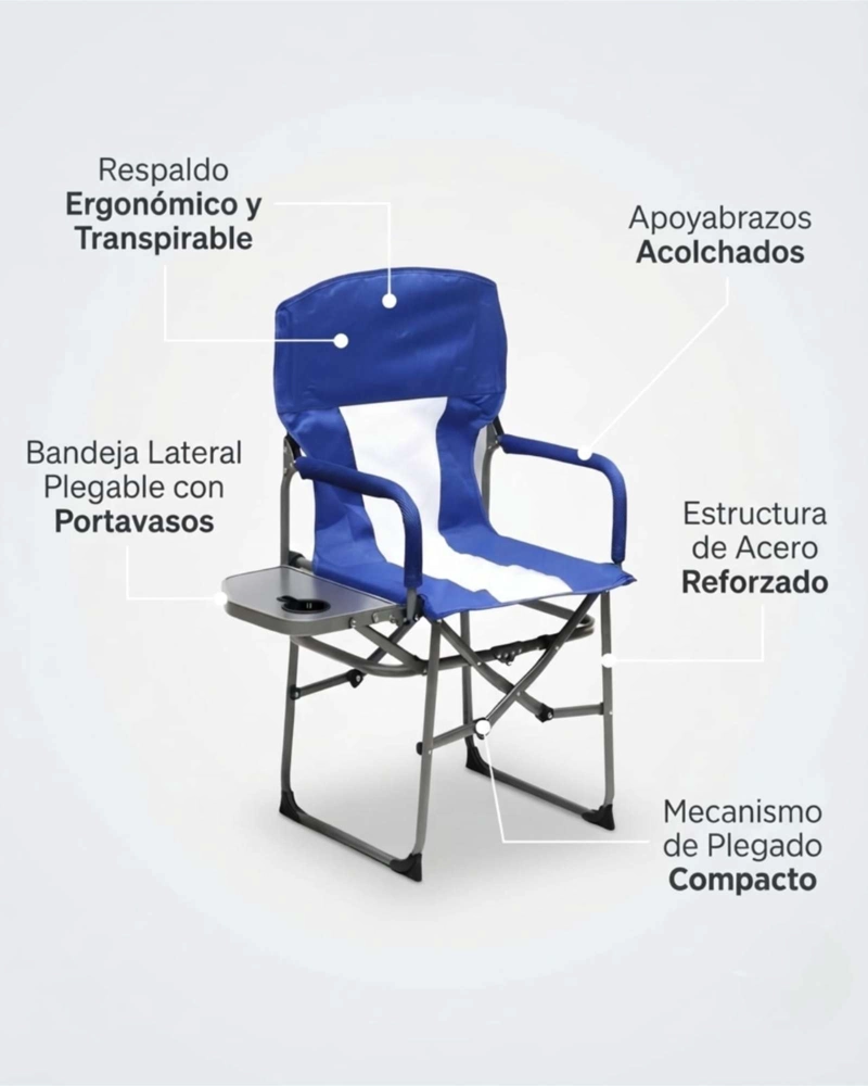 SILLA PLEGABLE COMPACTA Y RESISTENTE ASIENTO PRACTICO PARA EVENTOS Y HOGAR - 5
