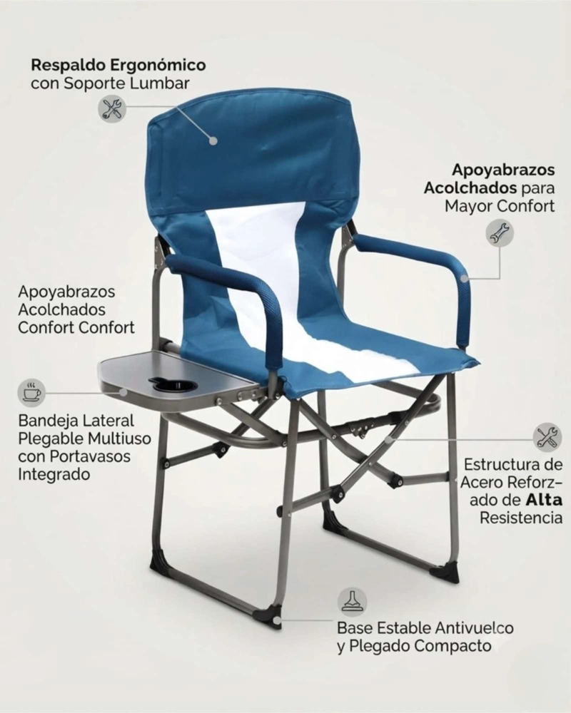 SILLA PLEGABLE COMPACTA Y RESISTENTE ASIENTO PRACTICO PARA EVENTOS Y HOGAR - 5