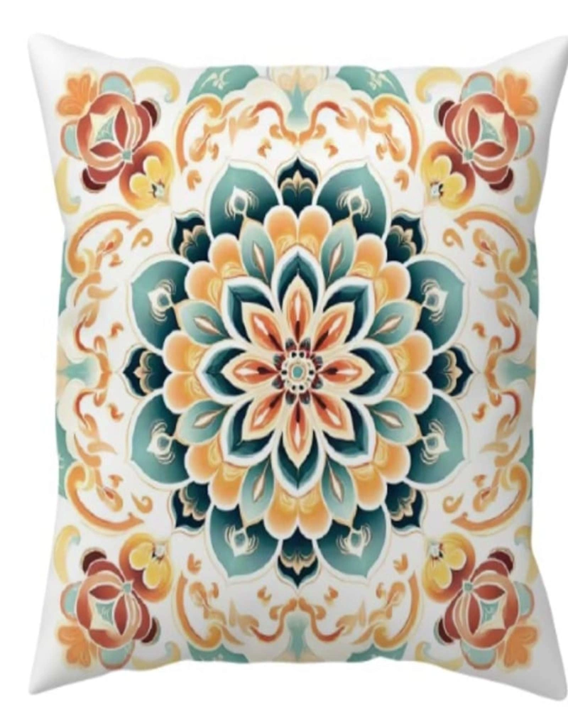 FUNDAS DE COJIN MANDALA ESTAMPADAS PACK DE 2 PIEZAS - 1