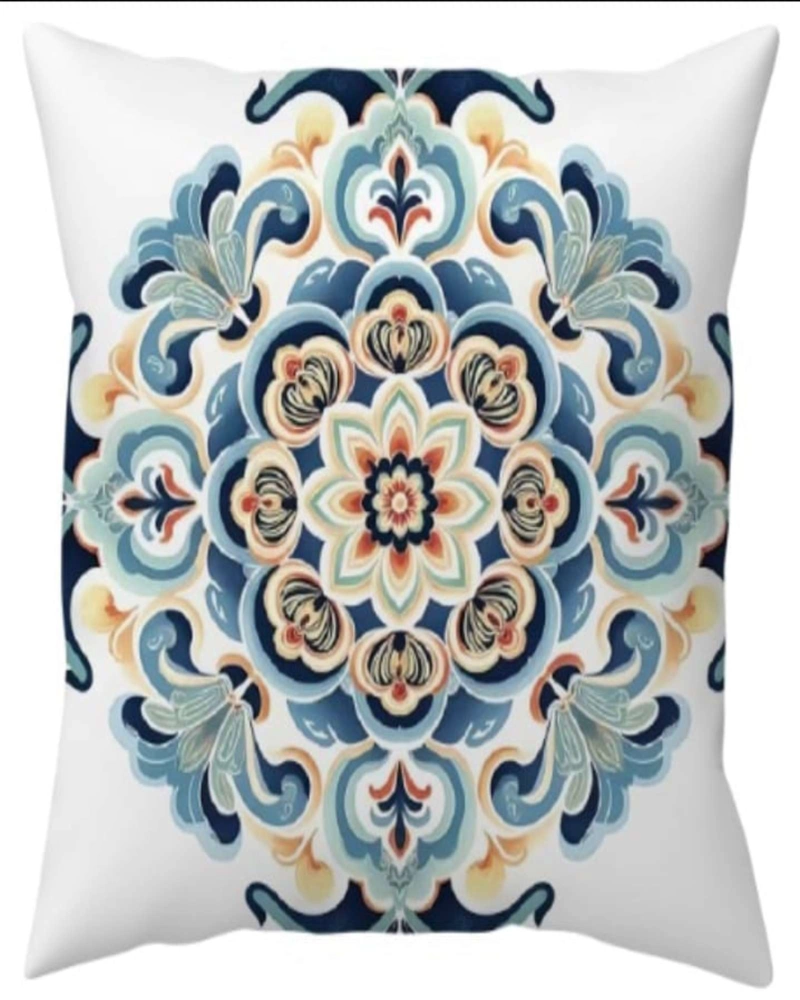 FUNDAS DE COJIN MANDALA ESTAMPADAS PACK DE 2 PIEZAS - 1