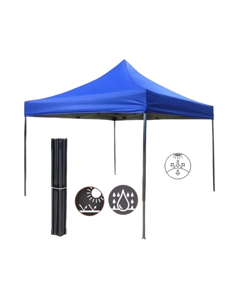 TOLDO CARPA PLEGABLE 3X3M CON FILTRO UV E IMPERMEABLE AZUL - 6