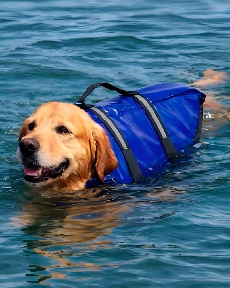 CHALECO SALVAVIDAS FLOTADOR PARA PERROS TALLA M 68X52 CM - 1