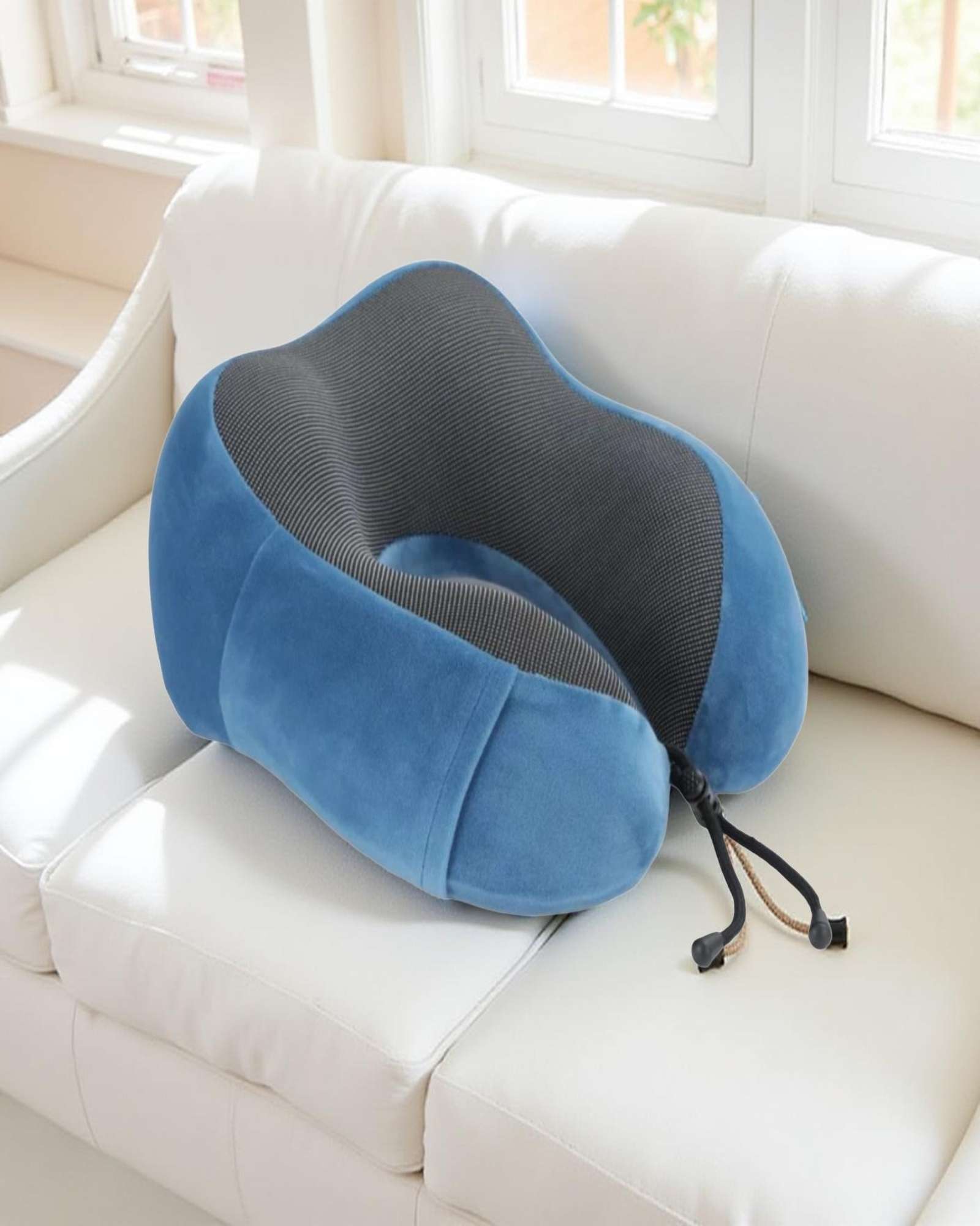 ALMOHADA DE CUELLO IDEAL PARA VIAJE  AZUL - 3