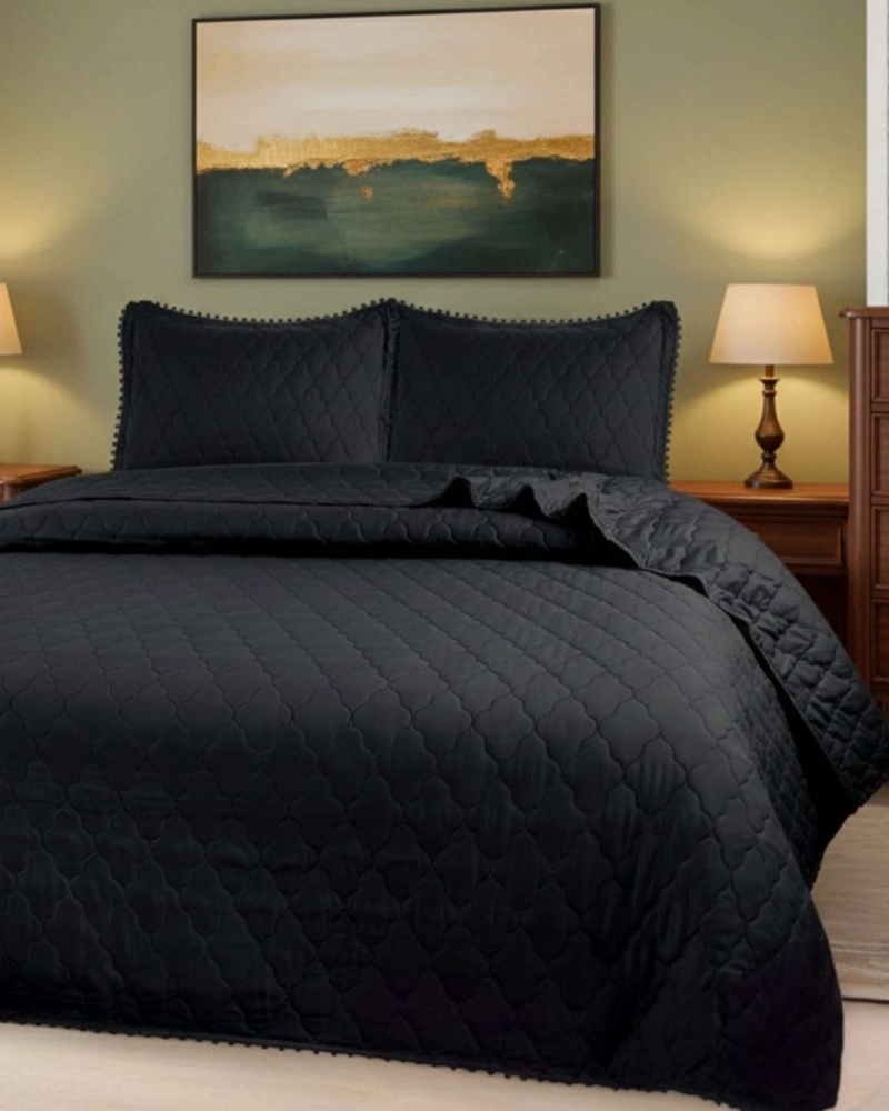QUILT DISEÑO DE POMPONES IDEAL PARA TEMPORADA DE  VERANO (2 PLAZAS) - 3