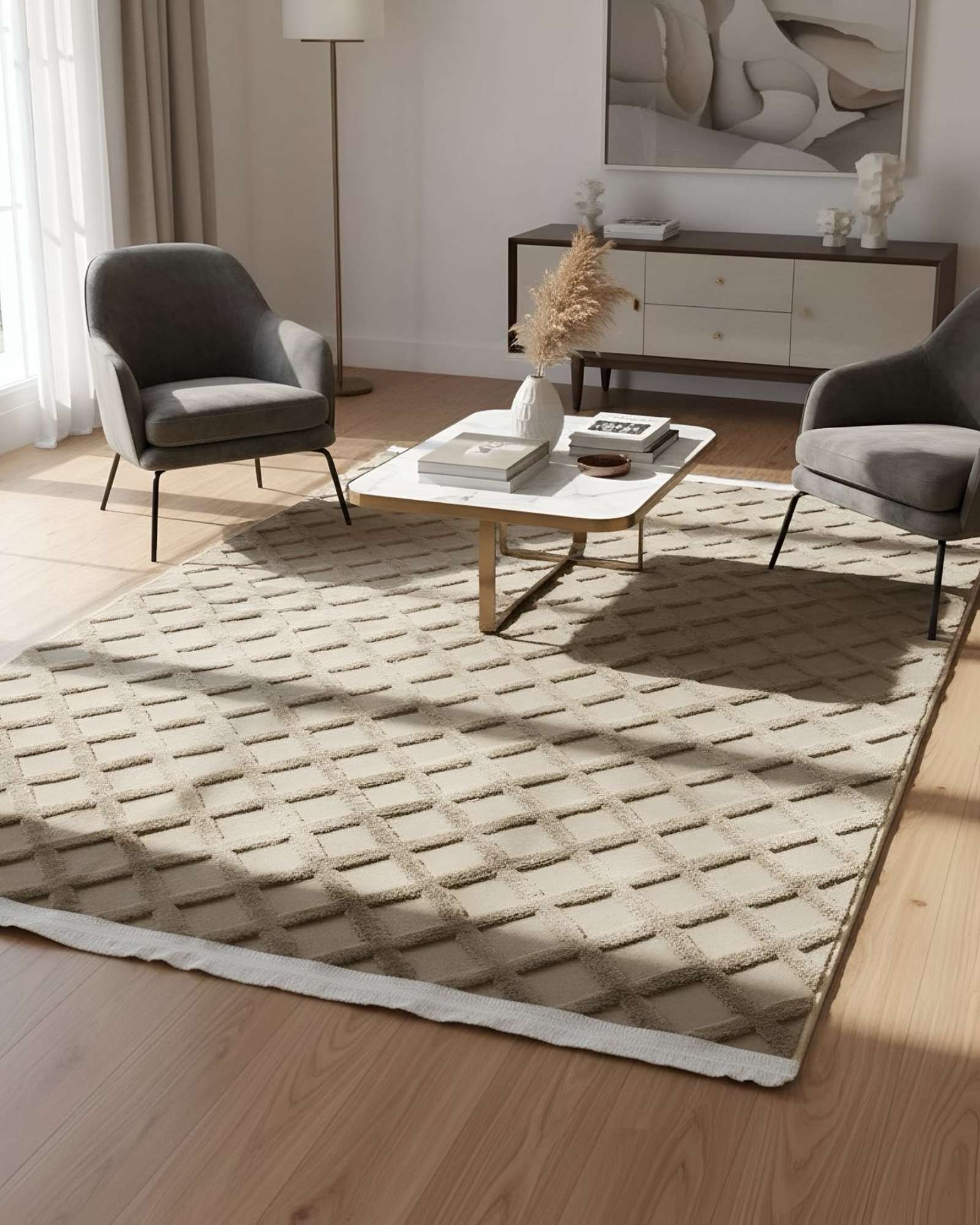 ALFOMBRA JACQUARD MODERNA Y ELEGANTE 180X200 - 5