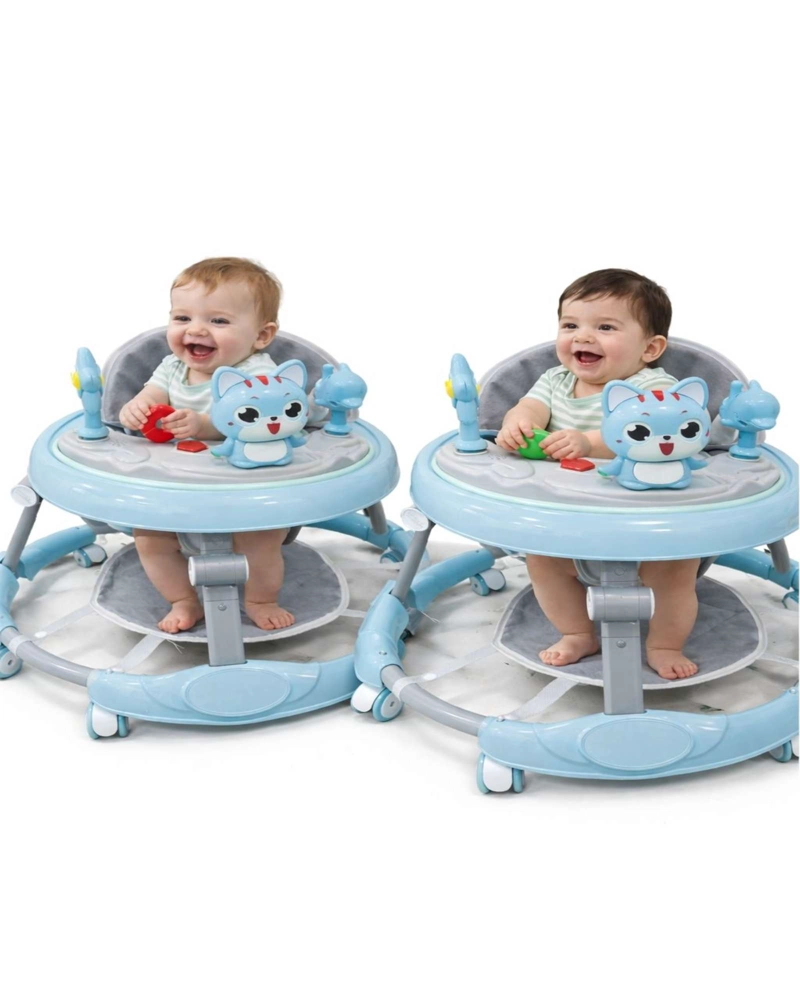 PACK 2 ANDADOR INFANTIL ERGONOMICO CON DISEÑO DE CONEJITO Y MANIJA DE EMPUJE AZUL - 6