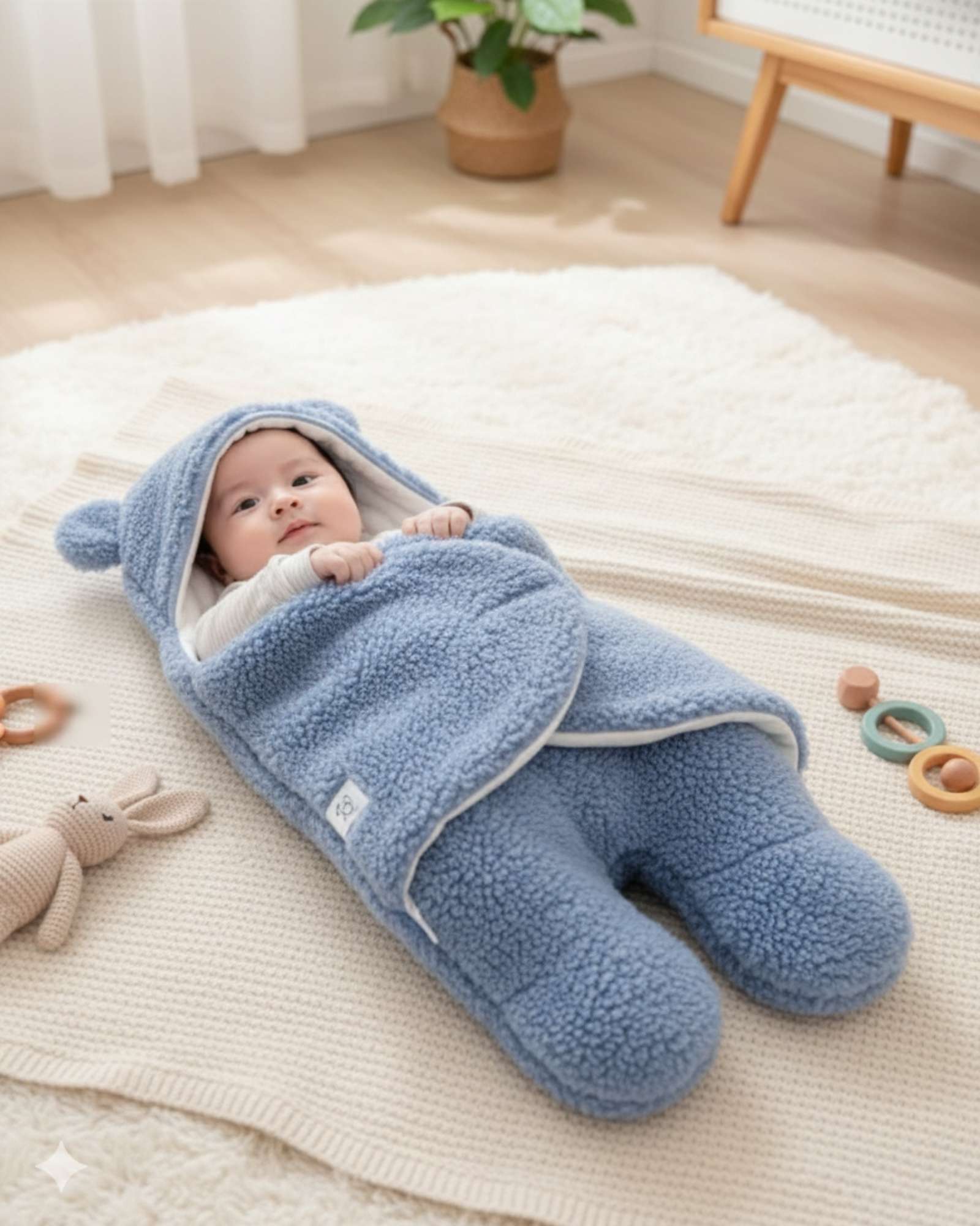 SACO DE DORMIR PARA BEBE  TALLA 9 AZUL - 2