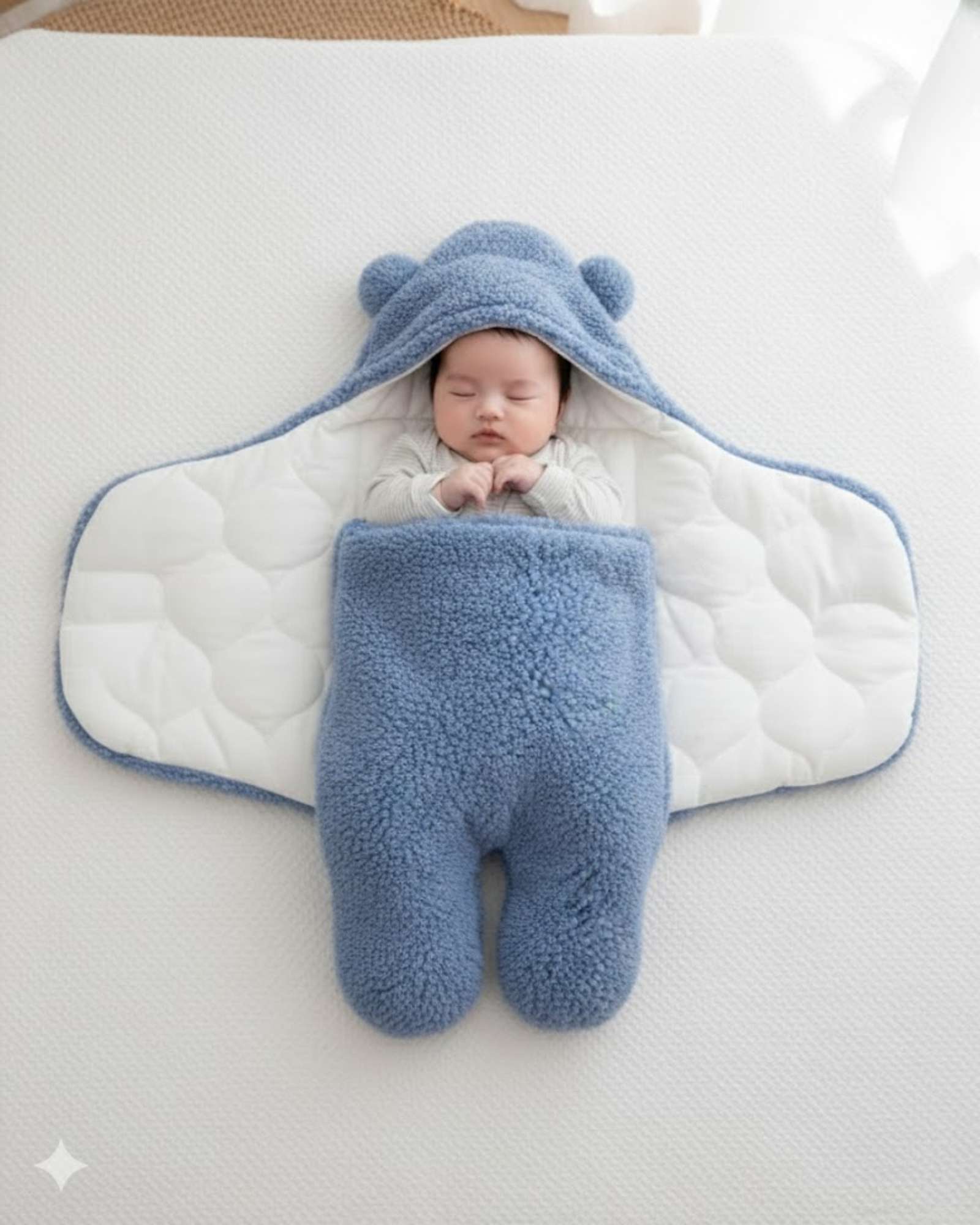 SACO DE DORMIR PARA BEBE  TALLA 9 AZUL - 6