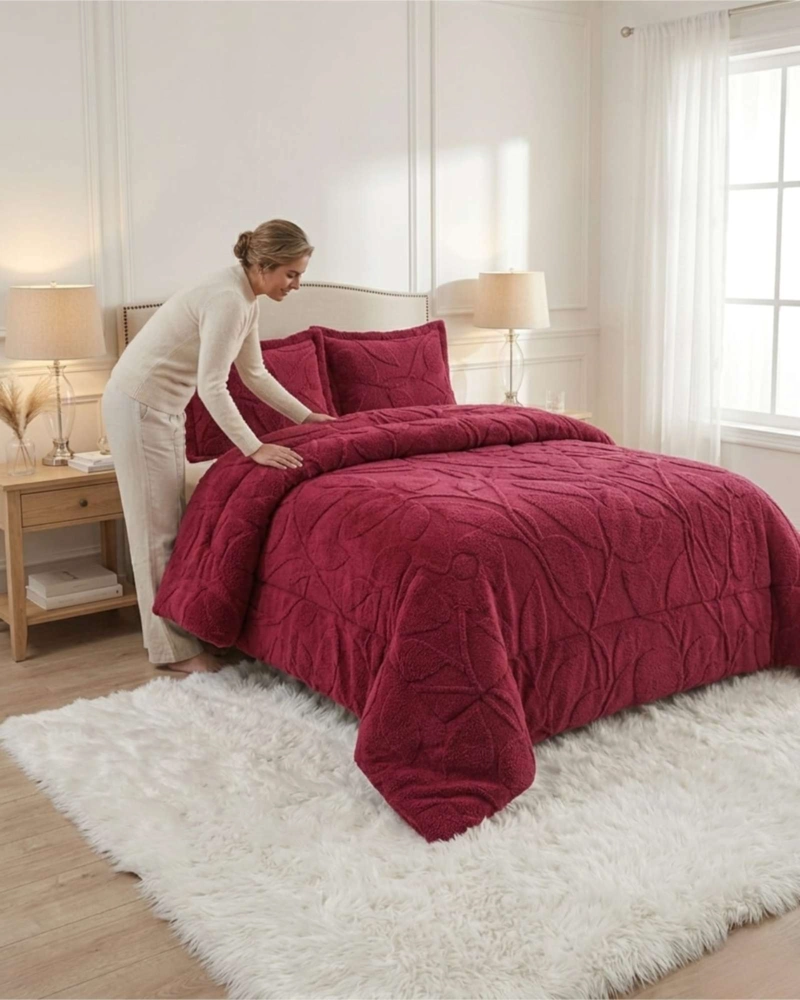 CUBRECAMA PLUMON SHERWOOD DE 2 PLAZAS CON FUNDAS DE ALMOHADA - 4