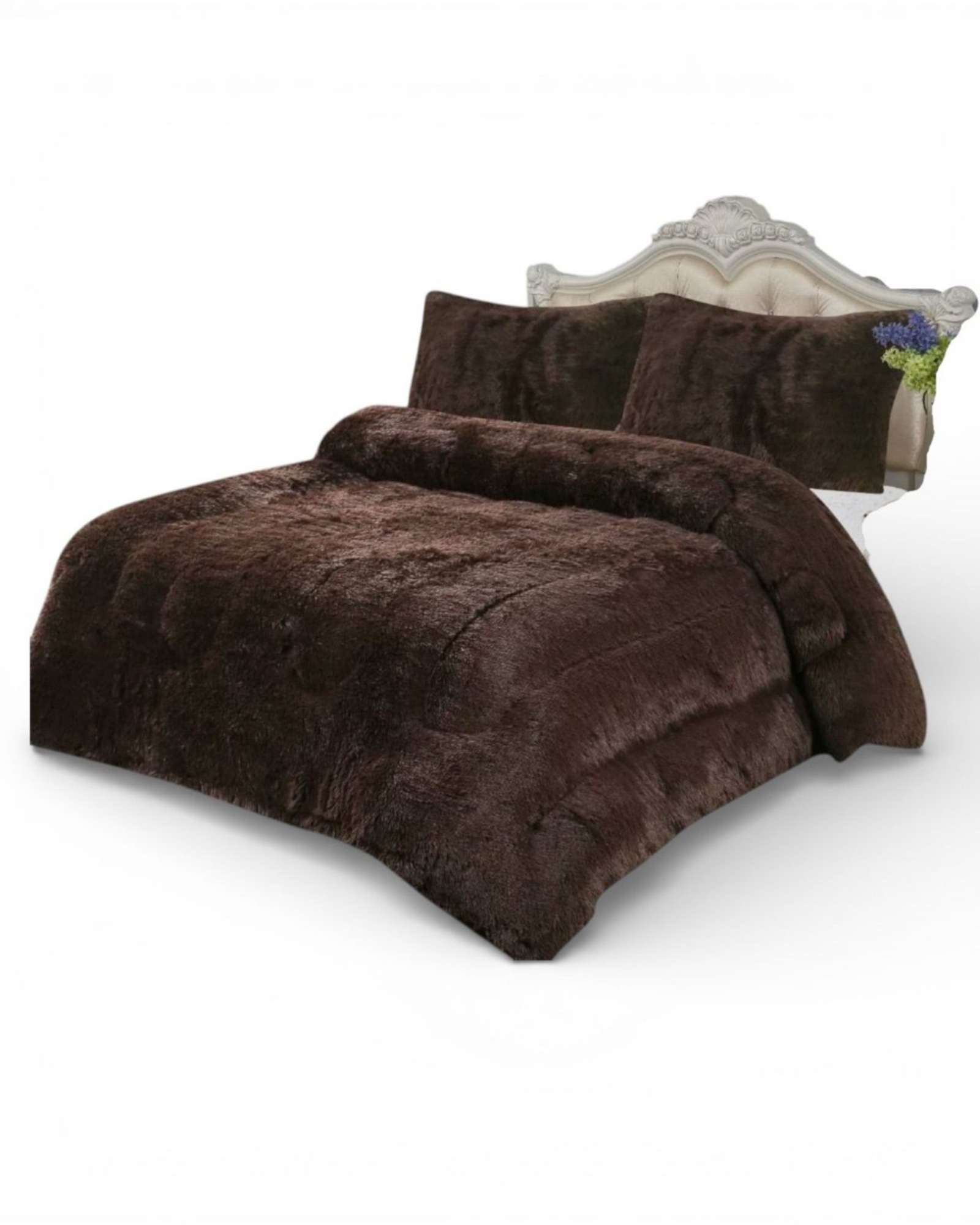 PLUMON CUBRECAMA 2 PLAZAS SHERPA PELUDO INVIERNO DISEÑO SUAVE - 6