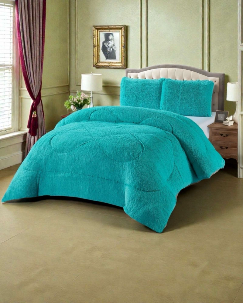 PLUMON CUBRECAMA 2 PLAZAS SHERPA PELUDO INVIERNO DISEÑO SUAVE - 4