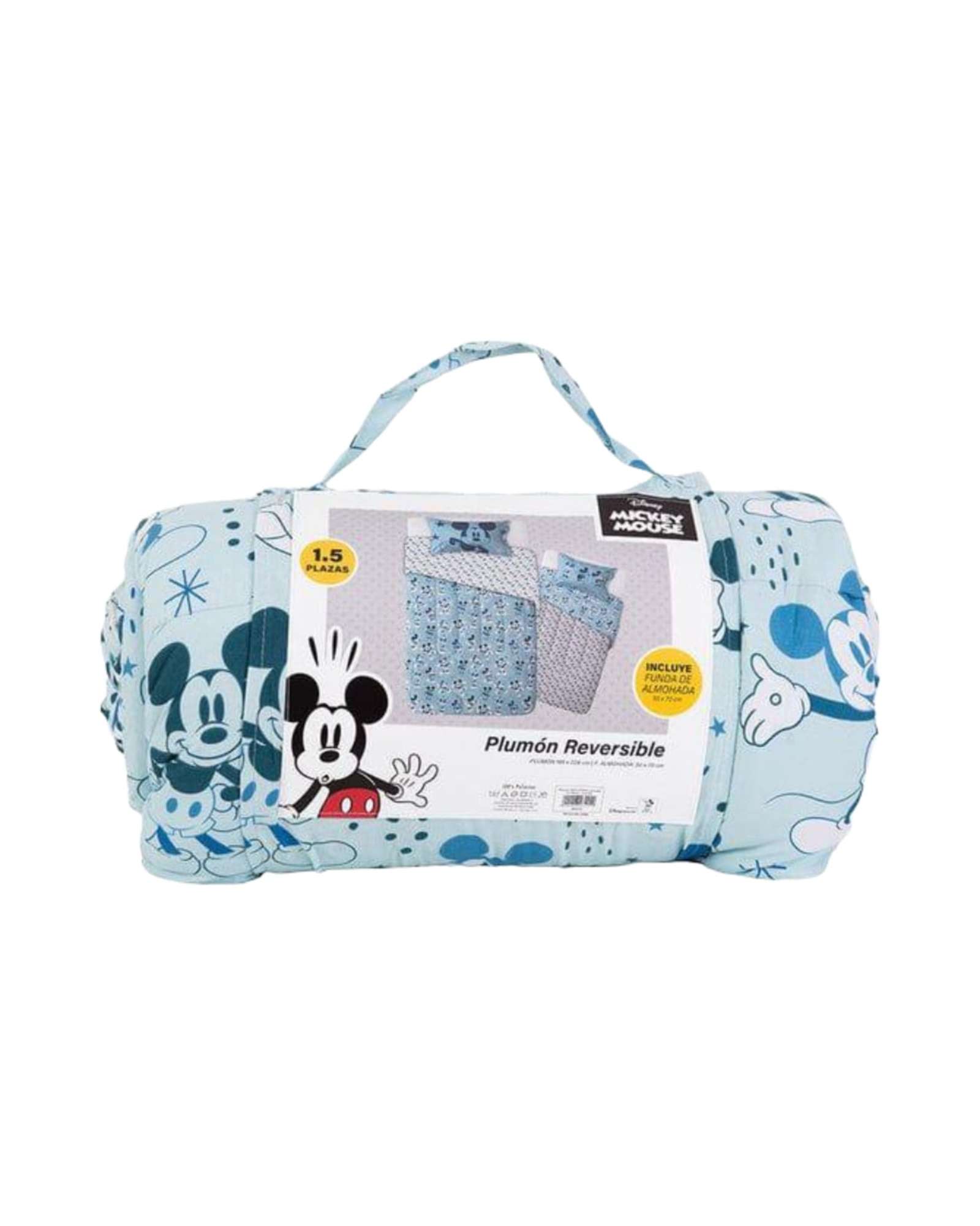 JUEGO DE SABANAS MAS PLUMON  MICKEY PLAZA Y MEDIA - 6