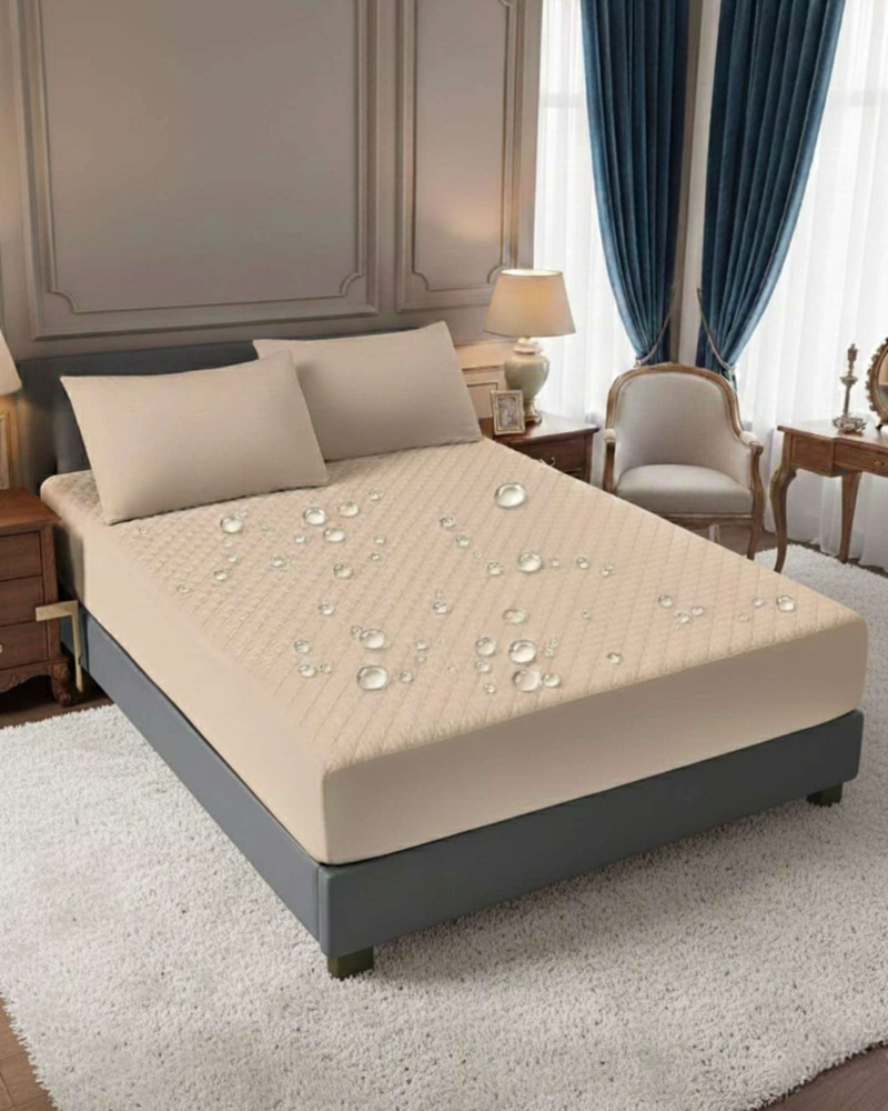 CUBRECOLCHON IMPERMEABLE PLAZA Y MEDIA ULTRA RESISTENTE Y RESPIRABLE - 2