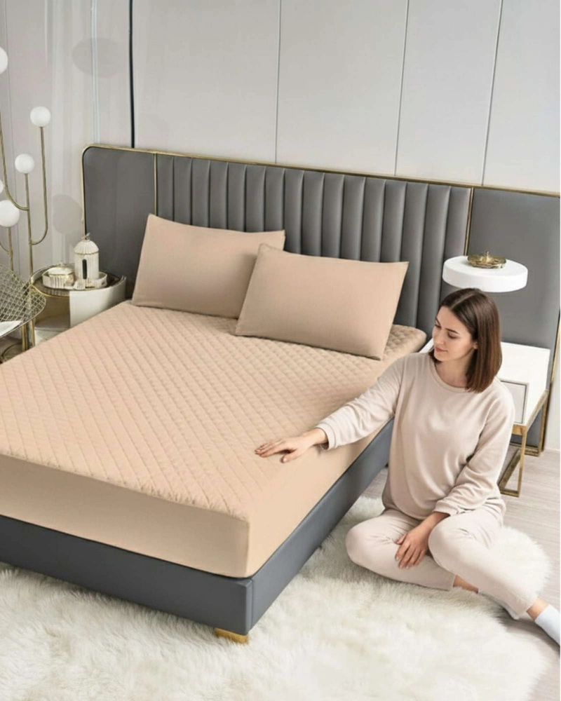 CUBRECOLCHON IMPERMEABLE 2 PLAZAS ULTRA RESISTENTE Y RESPIRABLE - 1