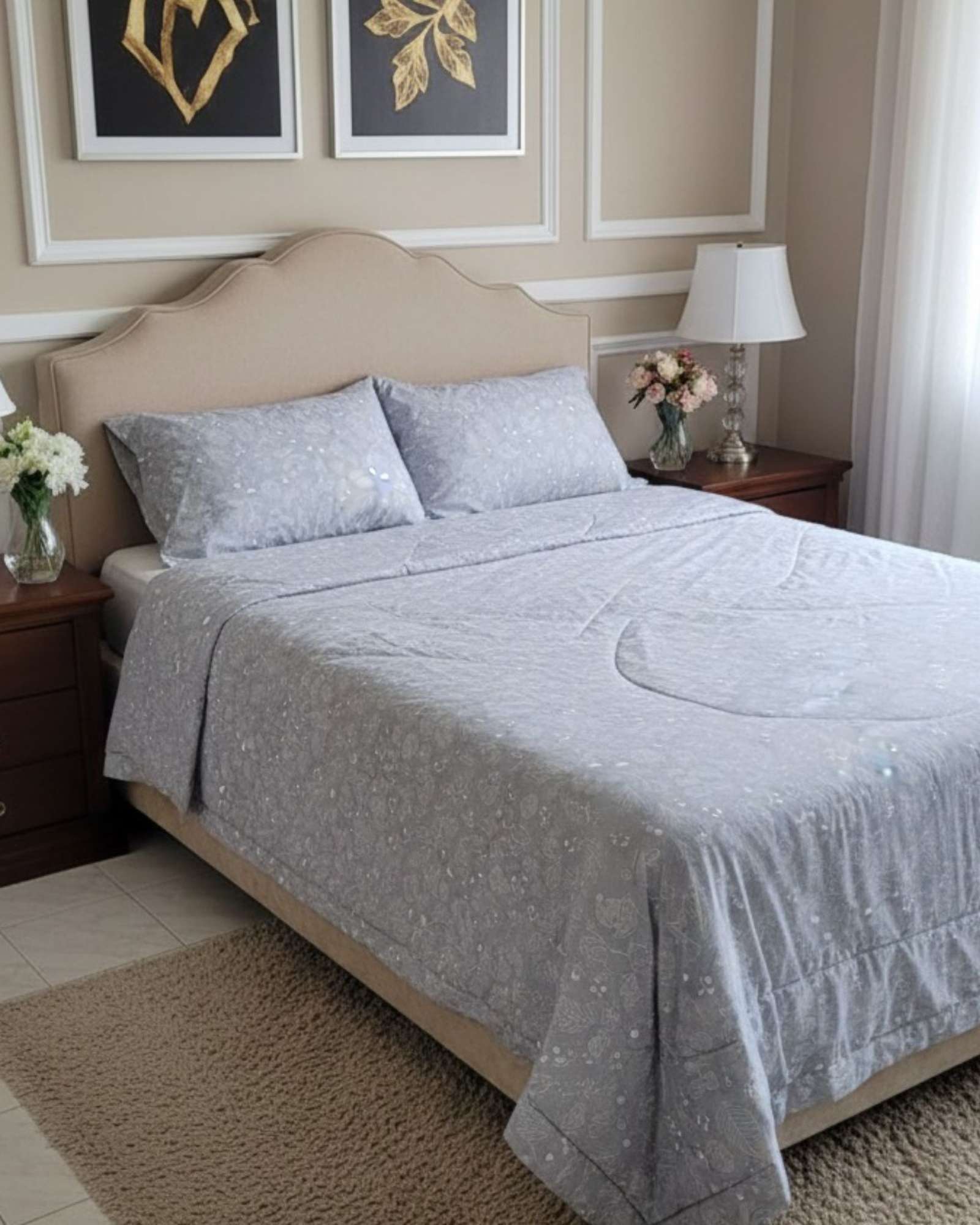 CUBRECAMA NORDICO KING + 2 FUNDAS DE ALMOHADA - 2