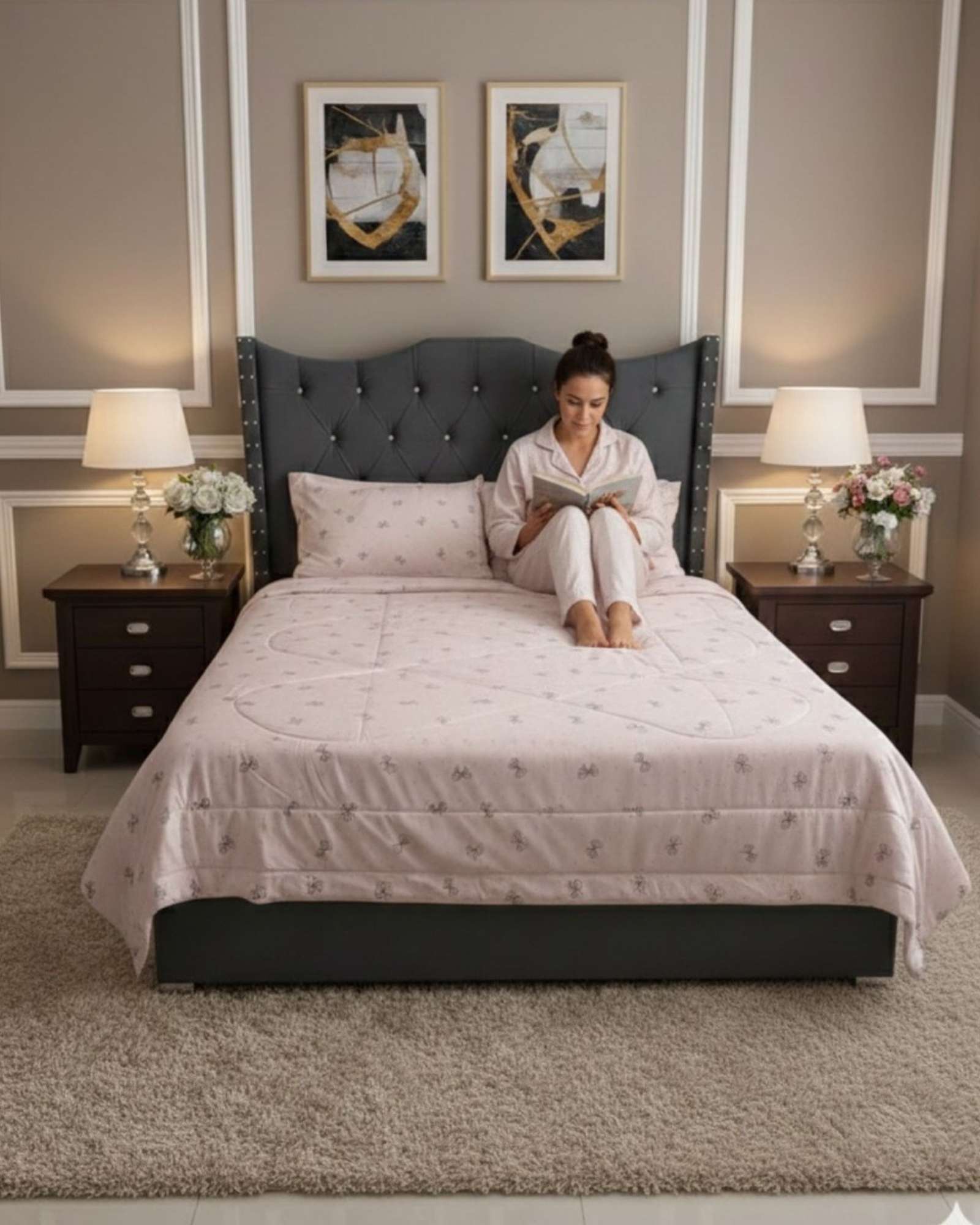 CUBRECAMA NORDICO 2 PLAZAS + 2 FUNDAS DE ALMOHADA - 4