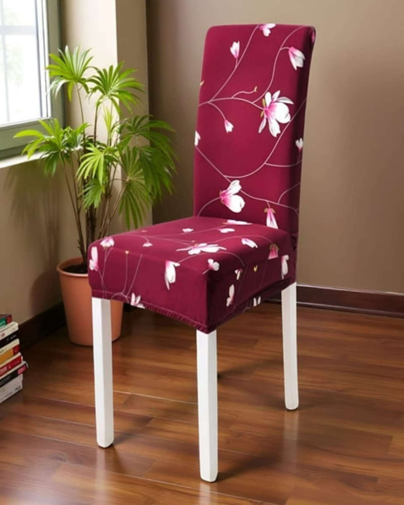 FUNDAS DE SILLAS ELASTICADAS DISEÑO LISO SET DE 6 PIEZAS - 1