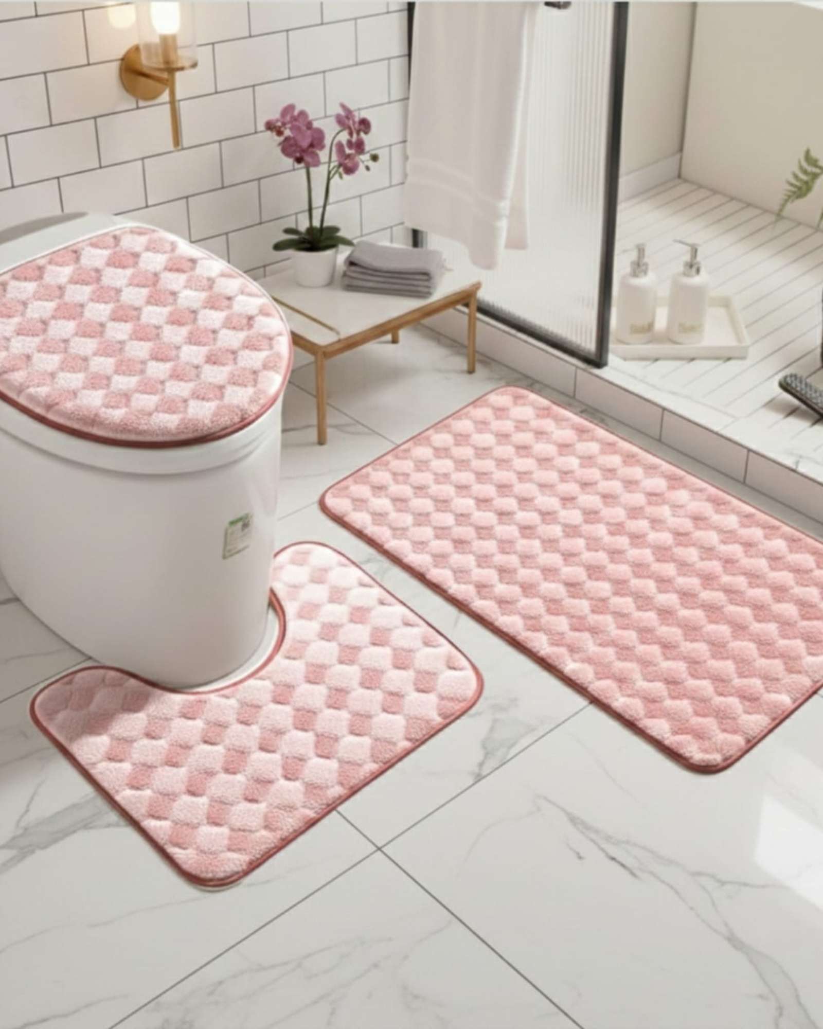 SET DE BAÑO 3 PIEZAS SUAVES Y ABSORBENTES - 1