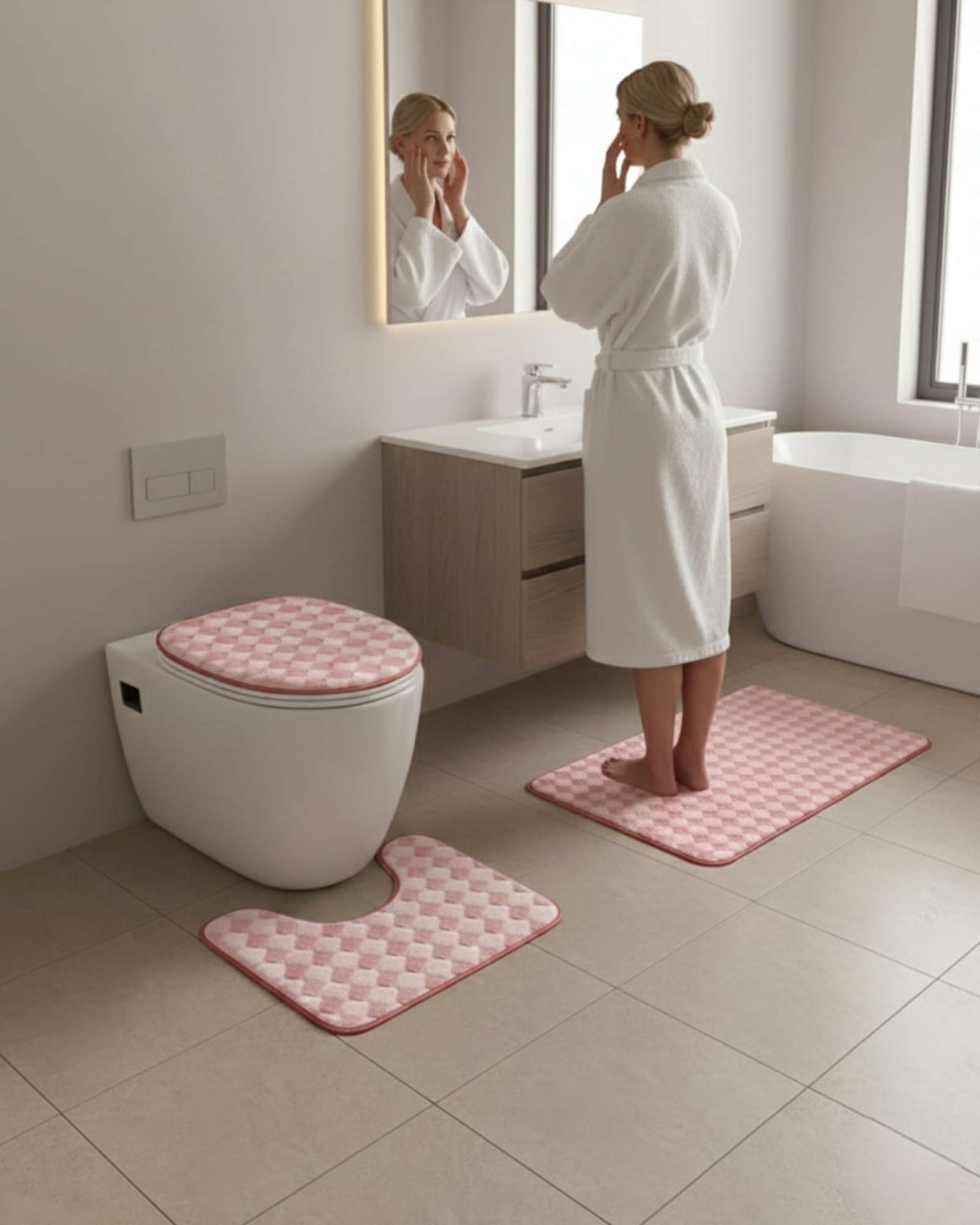 SET DE BAÑO 3 PIEZAS SUAVES Y ABSORBENTES - 3