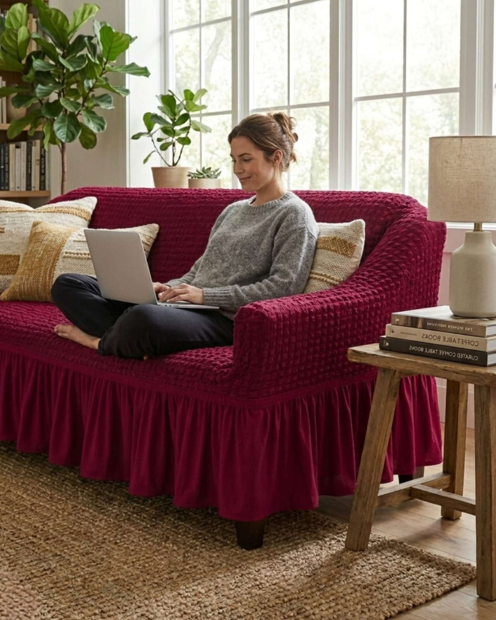CUBRE SOFA TURKO ELASTICO 3 CUERPOS - 5