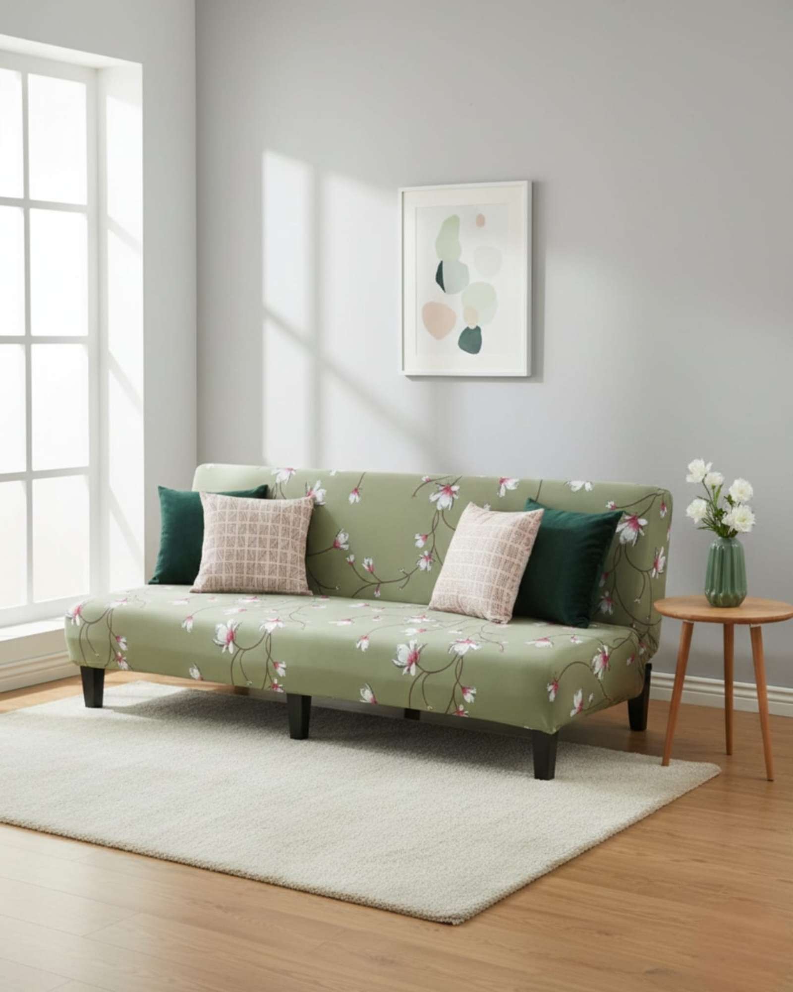 FUNDA DE FUTON ELASTICADO DISEÑO LISO RESISTE Y DURADERO - 1