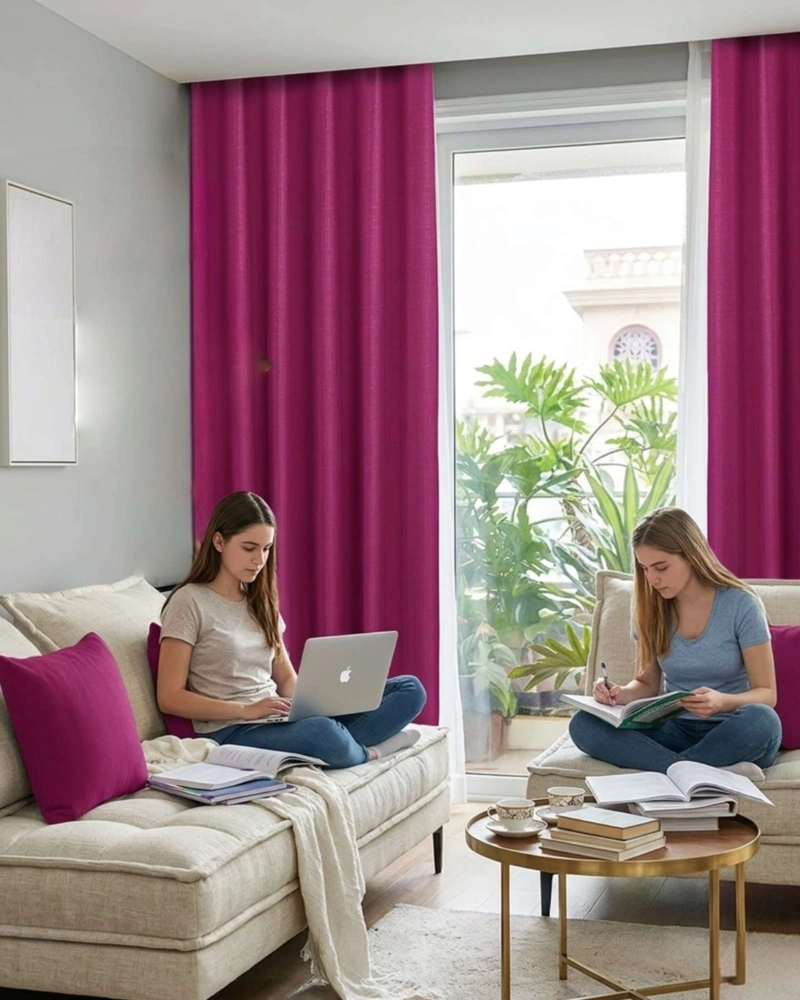 SET DE CORTINAS BLACKOUT ENGOMADAS MODERNAS DE LUJO - 4