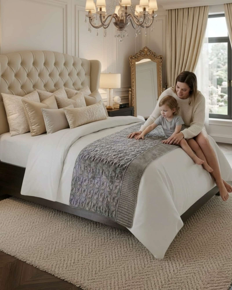 PIECERA DE CAMA MODERNA CON TEXTURA ULTRA SUAVE - 2