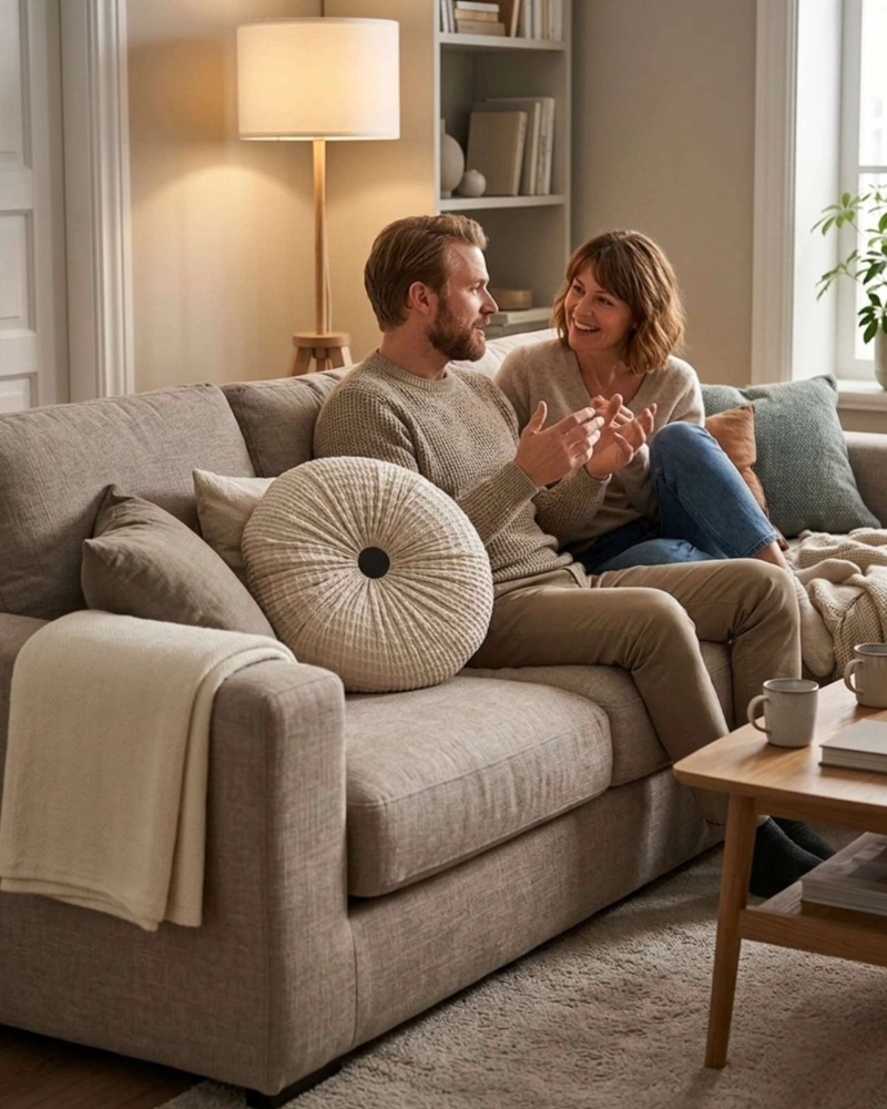 COJINES REDONDO PLISADO TERCIOPELO ACENTO ELEGANTE PARA SOFA PACK DE 2 - 1