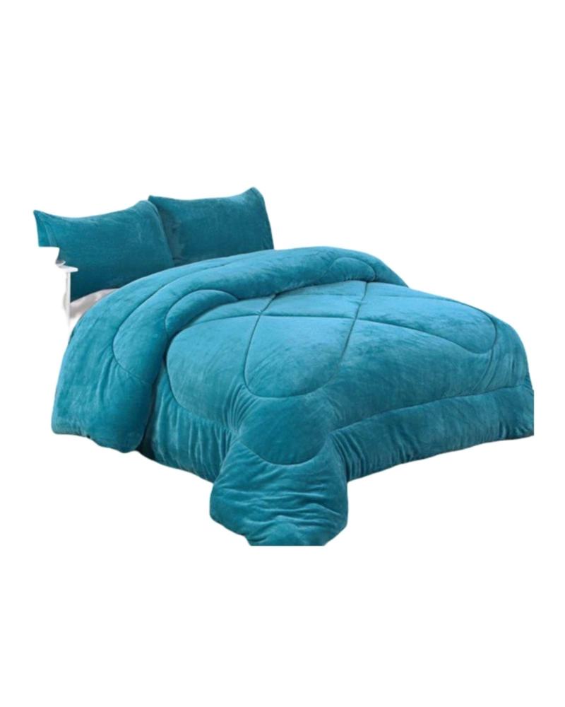 COBERTOR PLUSH DE LUJO LANA SINTETICA CONFORT SUPERIOR PLAZA Y MEDIA - 6