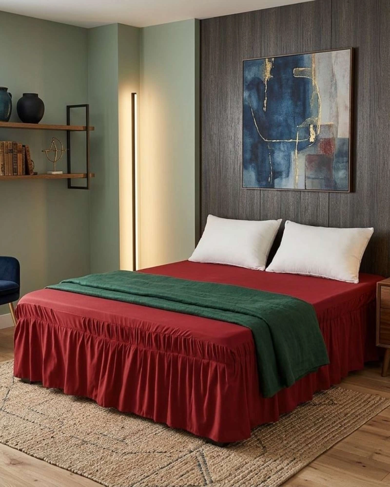 FALDON DE CAMA CON PLISADO ELEGANTE KING - 1