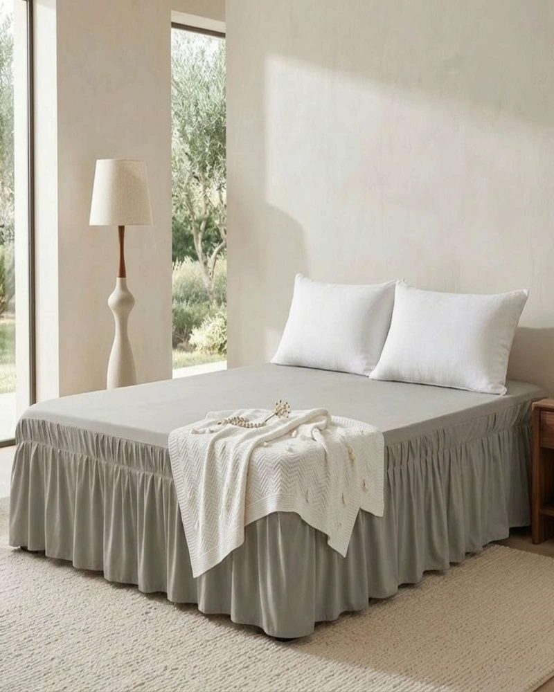 FALDON DE CAMA CON PLISADO ELEGANTE SUPER KING - 2