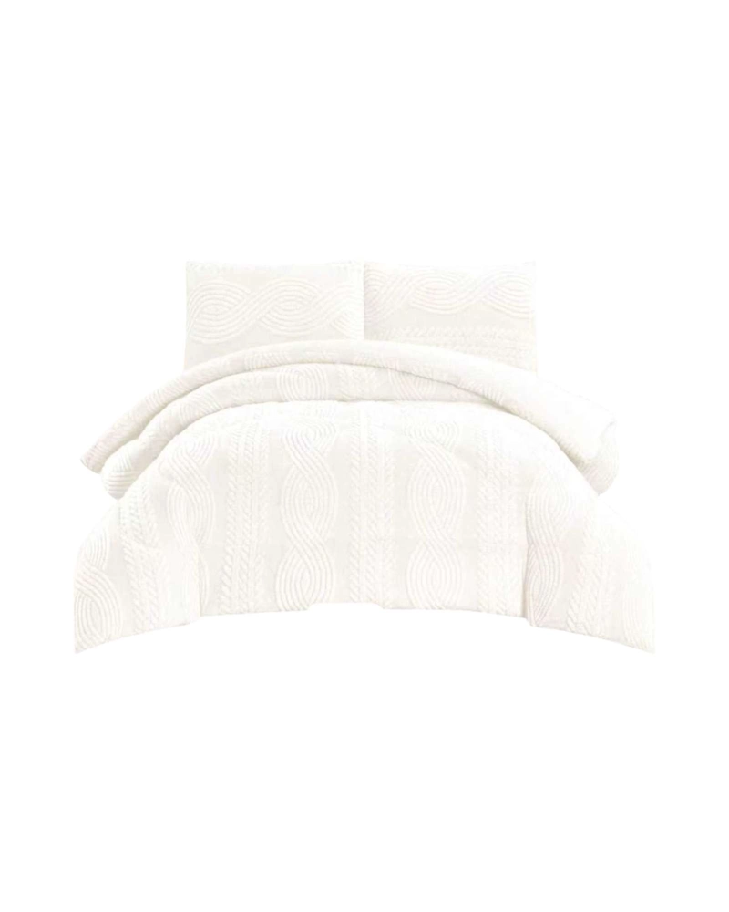 CUBRECAMA TRENZADO ULTRA SUAVE INVIERNO + FUNDAS - 3