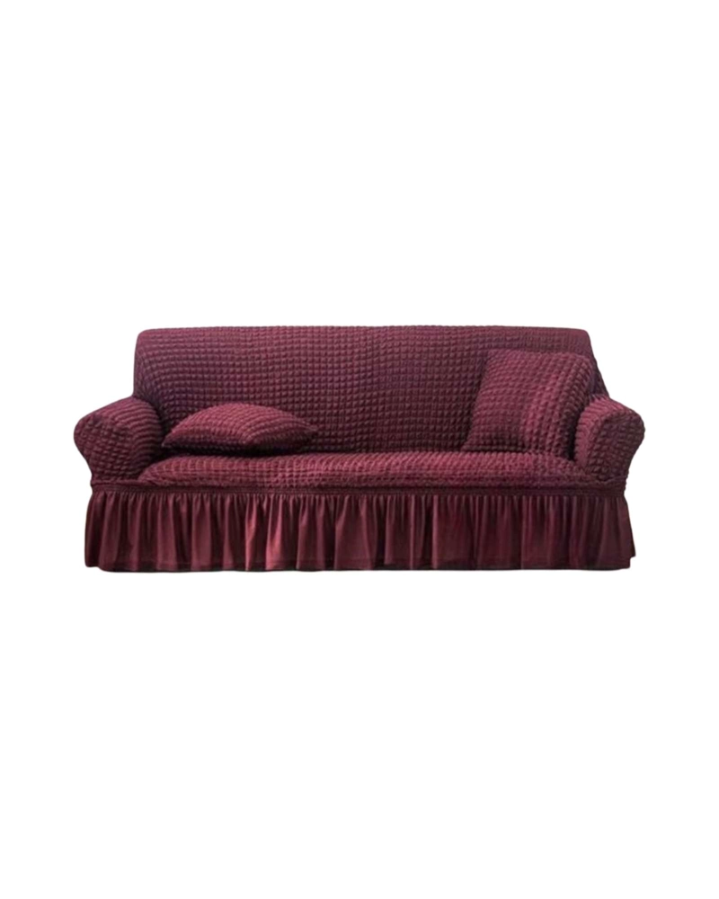 FUNDA DE SOFA TURCA DE 2 CUERPO DISEÑO PREMIUM CON FALDON - 6