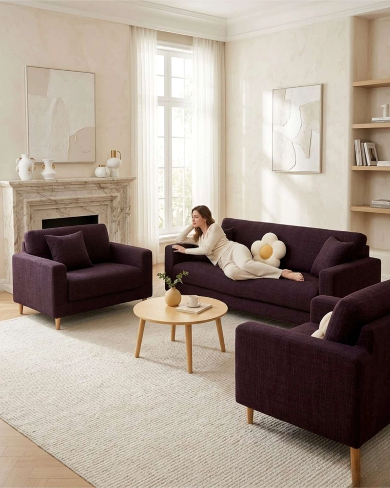 FUNDA CUBRE SILLON 3+1+1 PROTECTOR DE TELA REFORZADA LAVABLE - 2