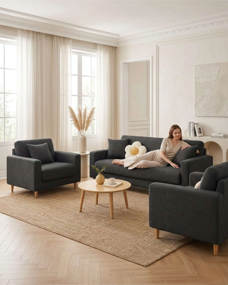 FUNDA CUBRE SILLON 3+1+1 PROTECTOR DE TELA REFORZADA LAVABLE - 2