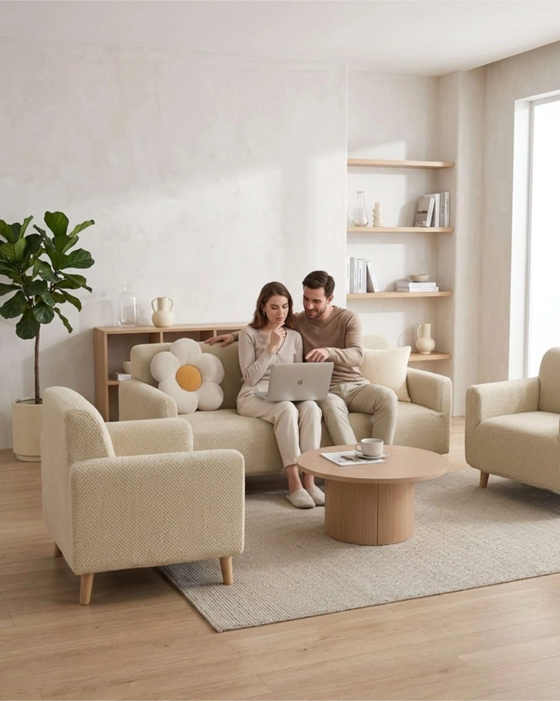 JUEGO DE CUBRE SILLON 3+1+1 TEXTURIZADO PREMIUM - 1
