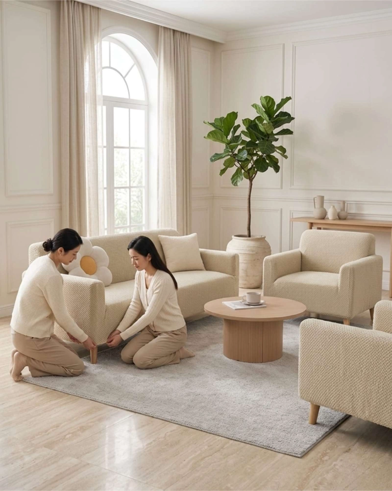 JUEGO DE CUBRE SILLON 3+1+1 TEXTURIZADO PREMIUM - 2