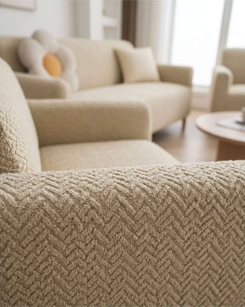 JUEGO DE CUBRE SILLON 3+1+1 TEXTURIZADO PREMIUM - 3