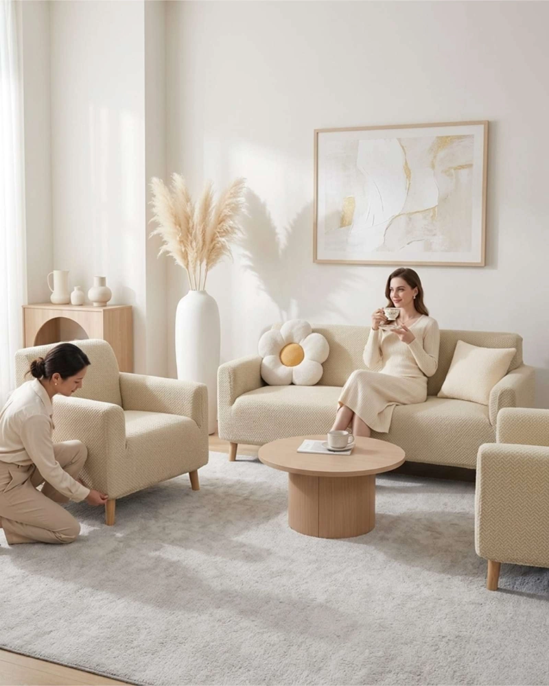 JUEGO DE CUBRE SILLON 3+1+1 TEXTURIZADO PREMIUM - 4