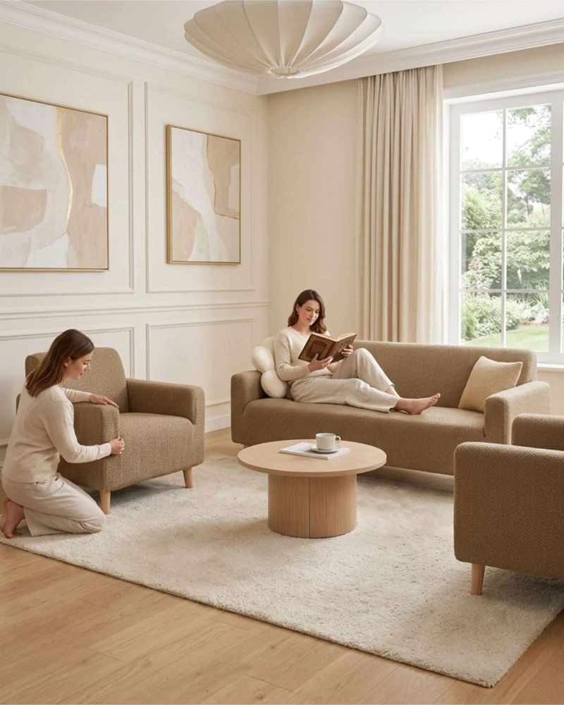 JUEGO DE CUBRE SILLON 3+1+1 TEXTURIZADO PREMIUM - 2