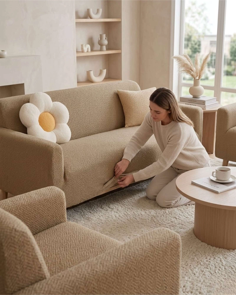 JUEGO DE CUBRE SILLON 3+1+1 TEXTURIZADO PREMIUM - 5