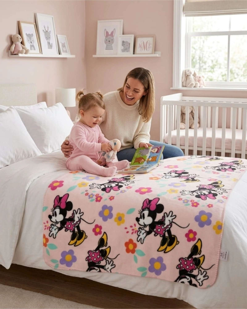 FRAZADA POLAR EXTRA SUAVE MANTA TE RMICA INFANTIL MINNIE MOUSE - 3