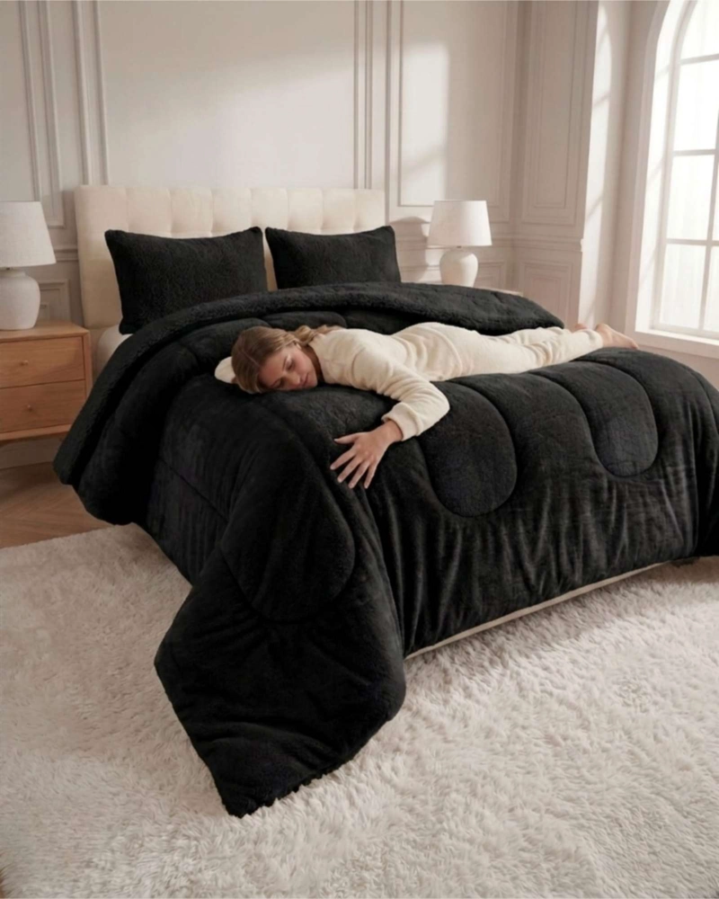 CUBRECAMA DE INVIERNO PLUSH CON CHIPORRO 2 PLAZAS - 2