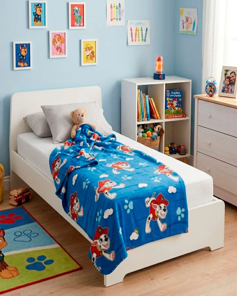 MANTA PARA NIÑOS CONFORTABLE CORAL DE 127X152CM DE PAW PATROL - 1