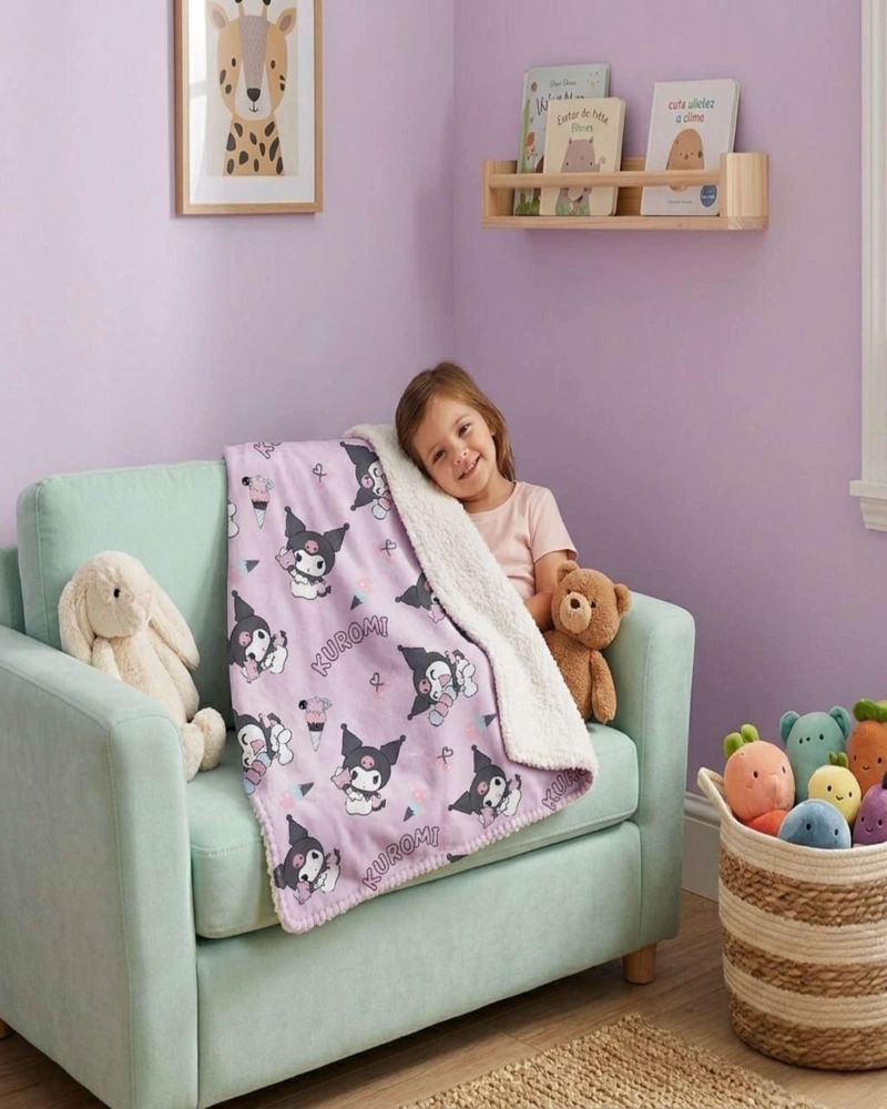 MANTA TE RMICA POLAR CON REVERSO SHERPA ESTAMPADA 127X152 CM - 2