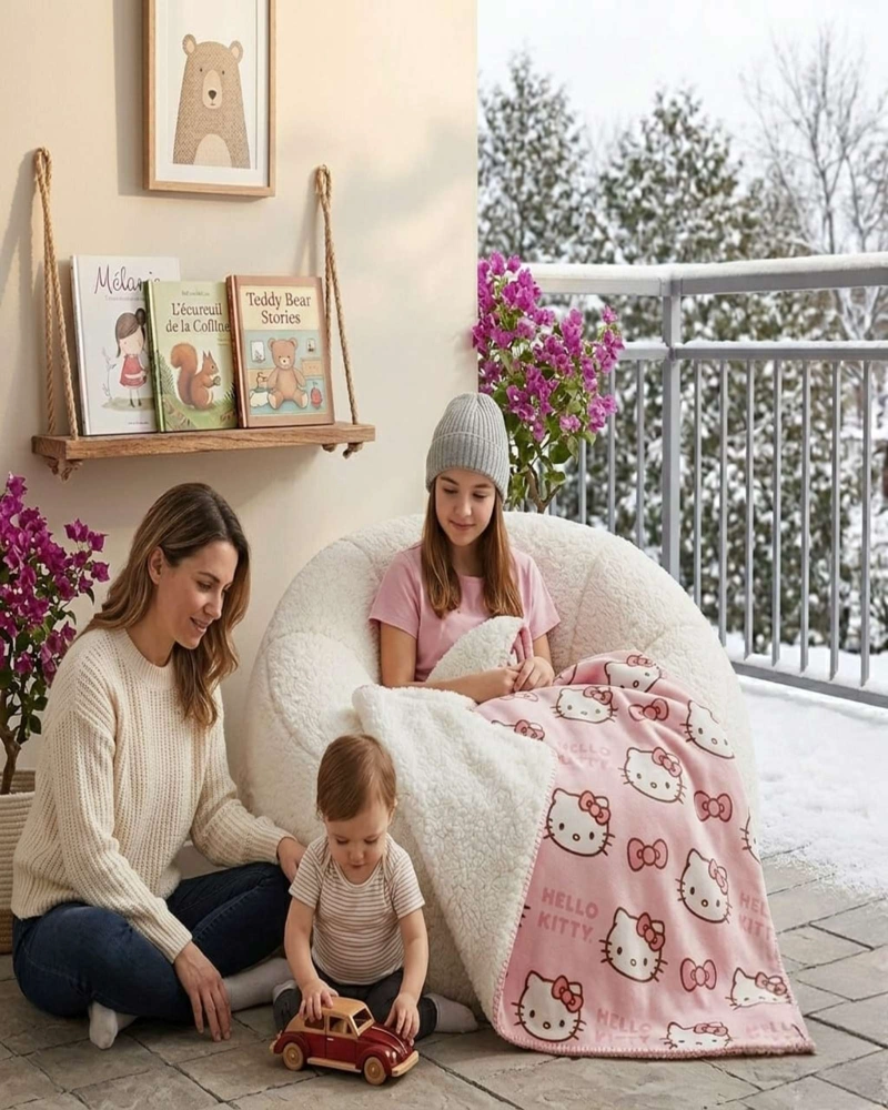 MANTA TE RMICA POLAR CON REVERSO SHERPA ESTAMPADA 127X152 CM - 4