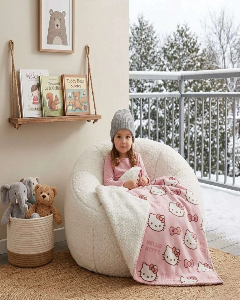 MANTA TE RMICA POLAR CON REVERSO SHERPA ESTAMPADA 127X152 CM - 5